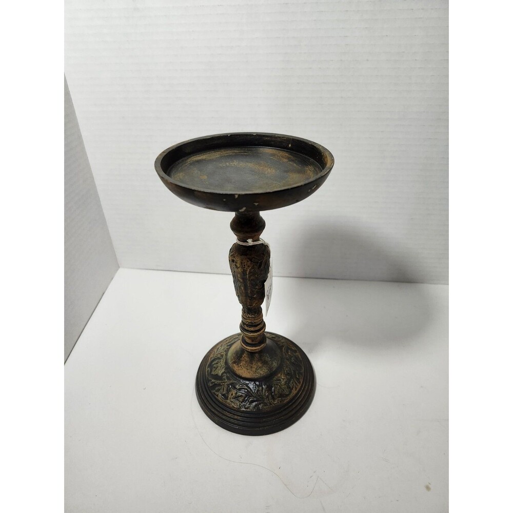 9" Tall Metal Candle Holder